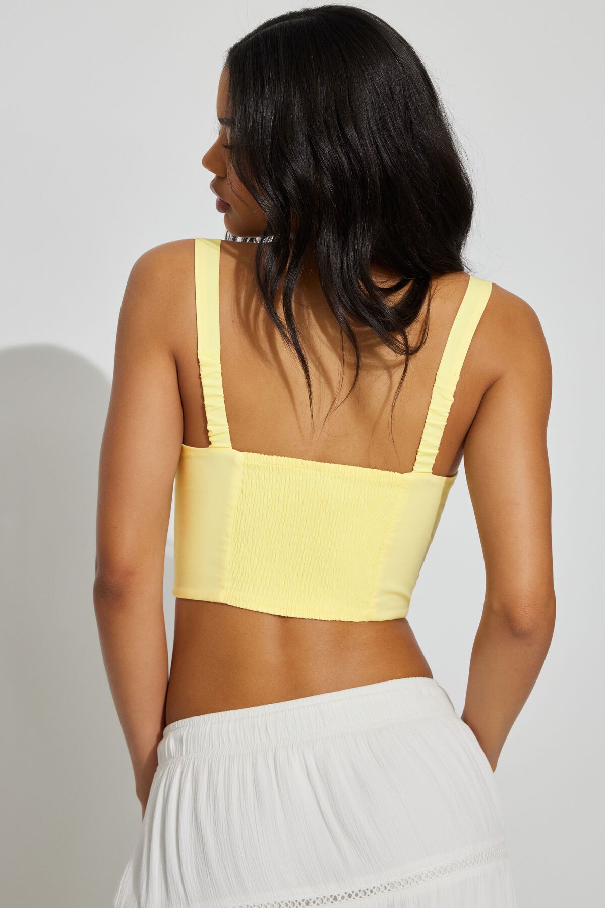 Haut bustier à bordure en dentelle Lia