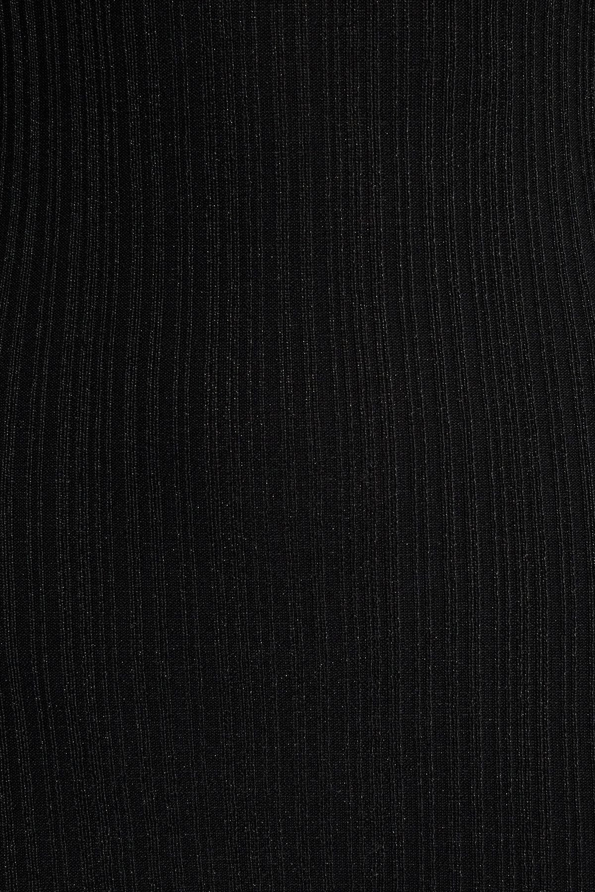 Ribbed Metallic Mini Dress