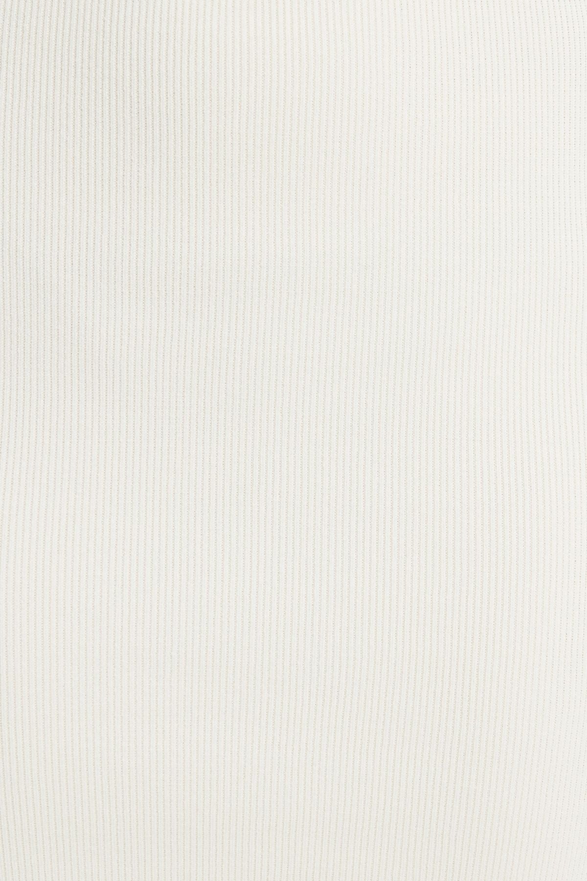 Scalloped Ribbed Mini Dress