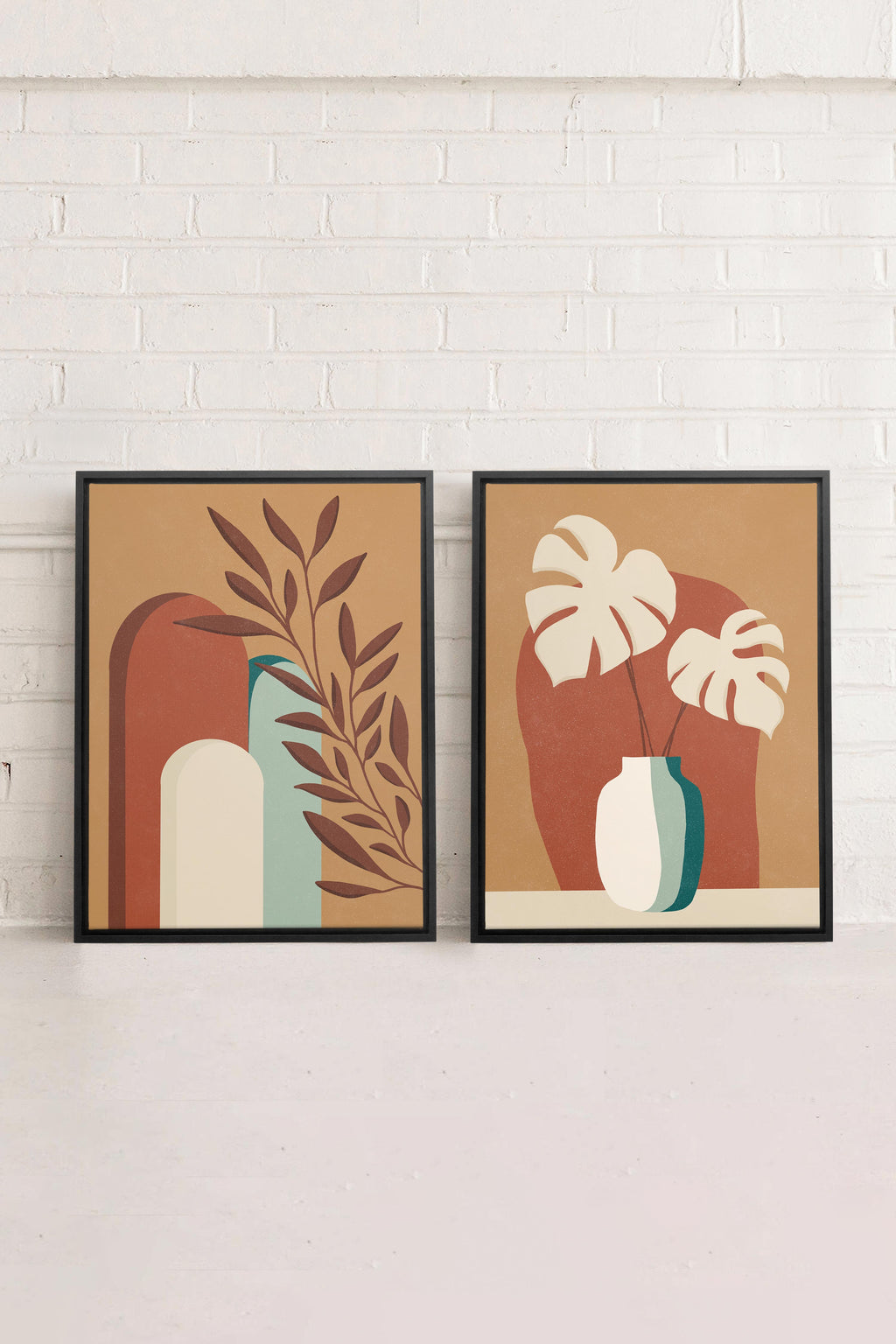 TERRACOTTA OASIS (2 Stretched Canvas Artworks)