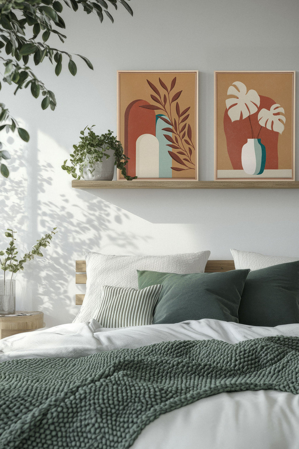 TERRACOTTA OASIS (2 Stretched Canvas Artworks)
