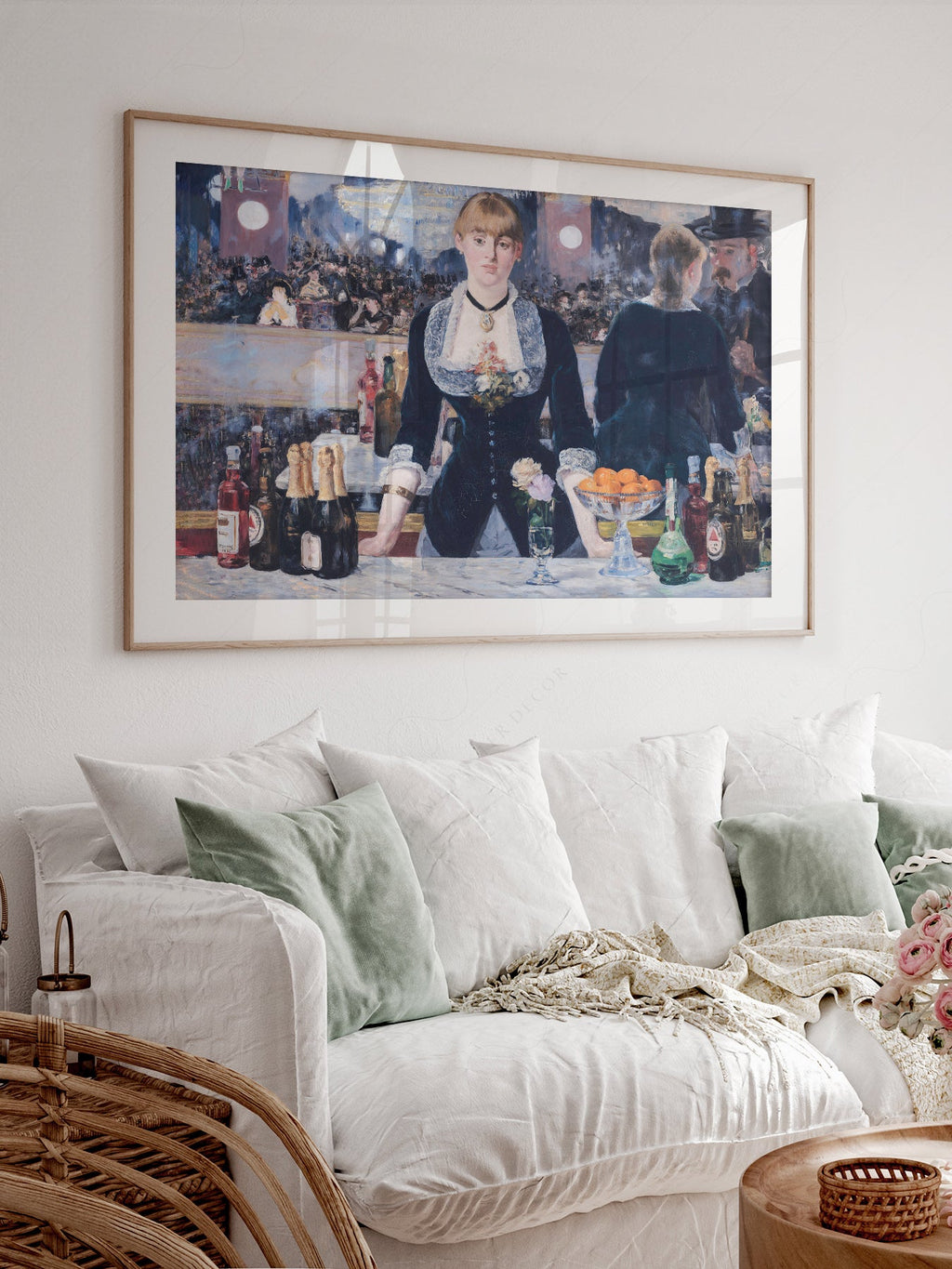 Édouard Manet A Bar at the Folies-Bergère Print – Impressionist Wall Art
