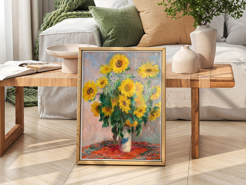 Claude Monet, Bouquet of Sunflowers Art Print – Floral Wall Decor