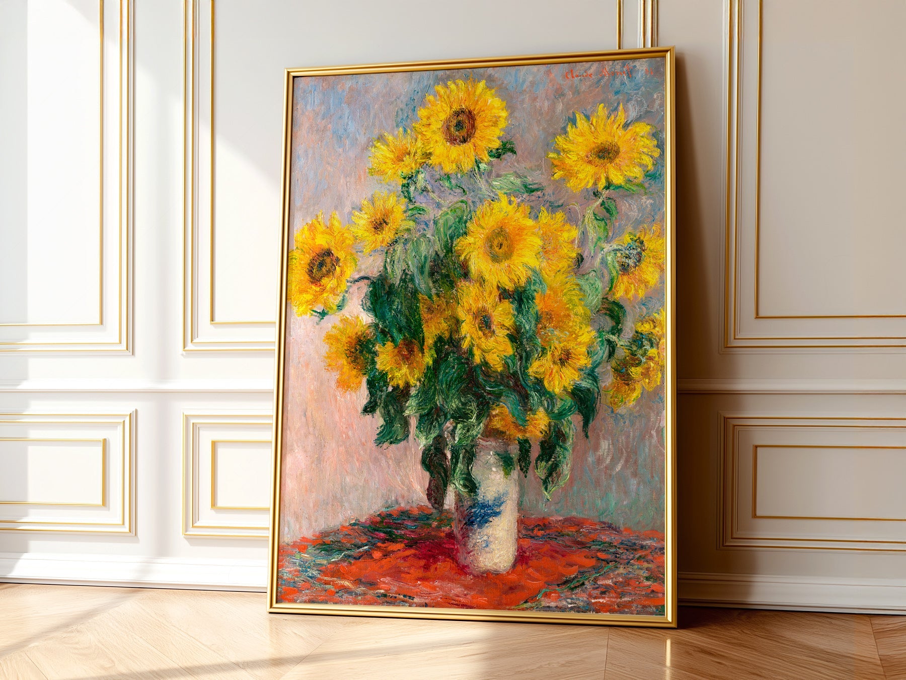 Claude Monet, Bouquet of Sunflowers Art Print – Floral Wall Decor