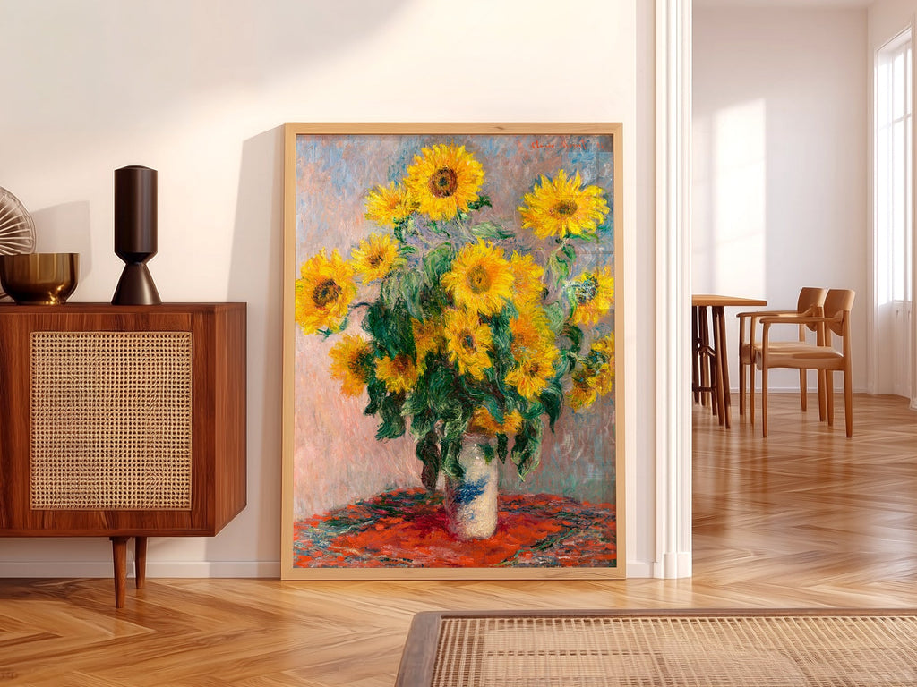 Claude Monet, Bouquet of Sunflowers Art Print – Floral Wall Decor