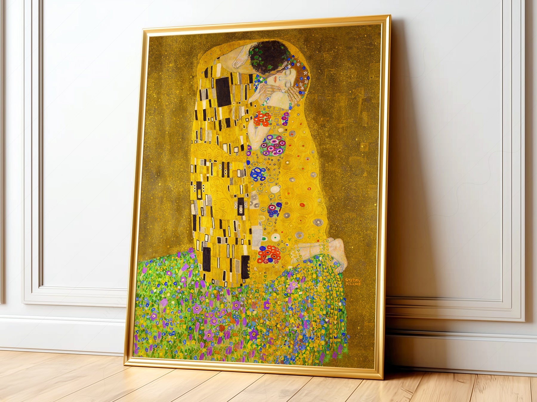 Gustav Klimt The Kiss Art Print – Golden Age Romantic Wall Decor
