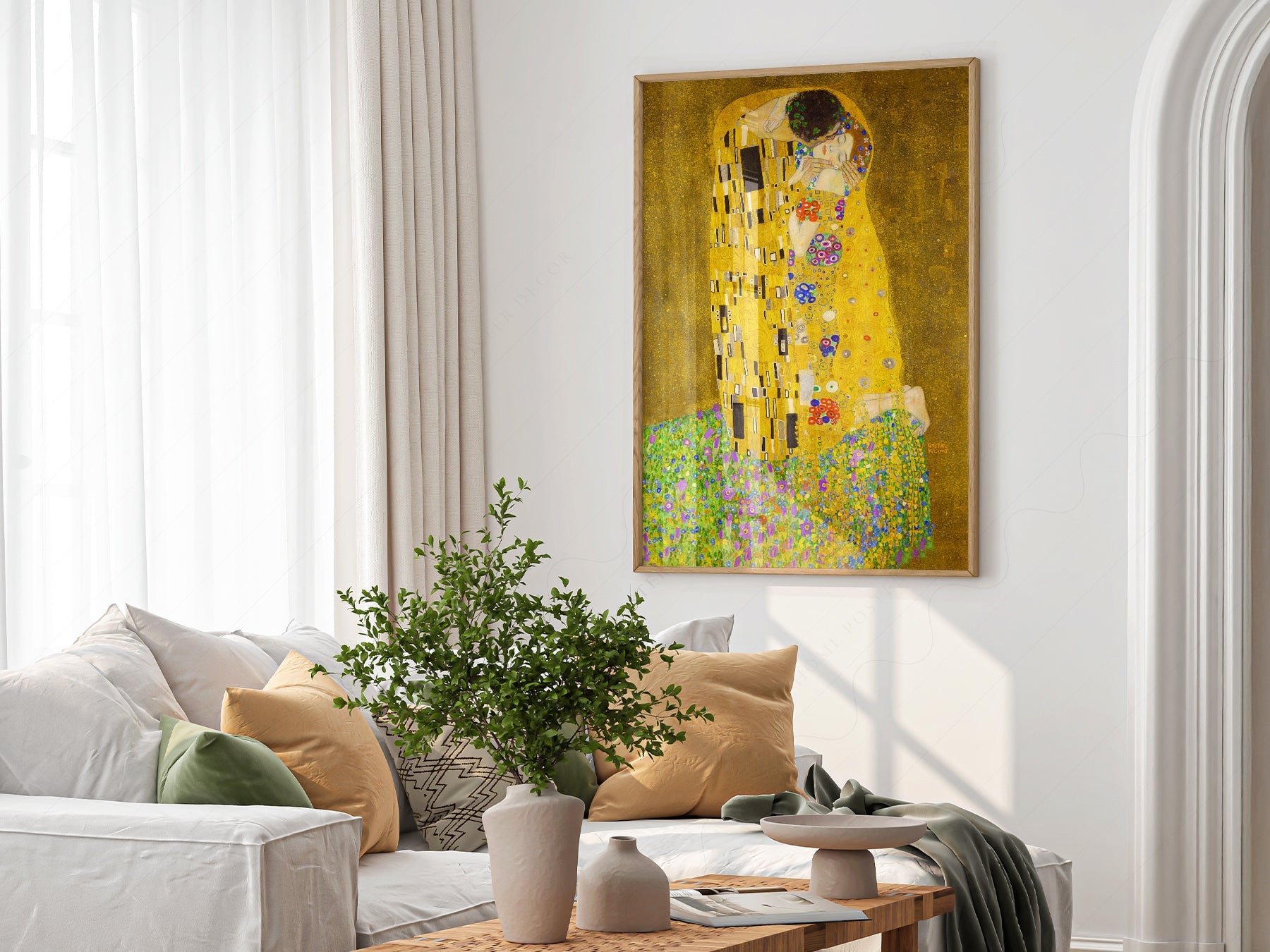Gustav Klimt The Kiss Art Print – Golden Age Romantic Wall Decor