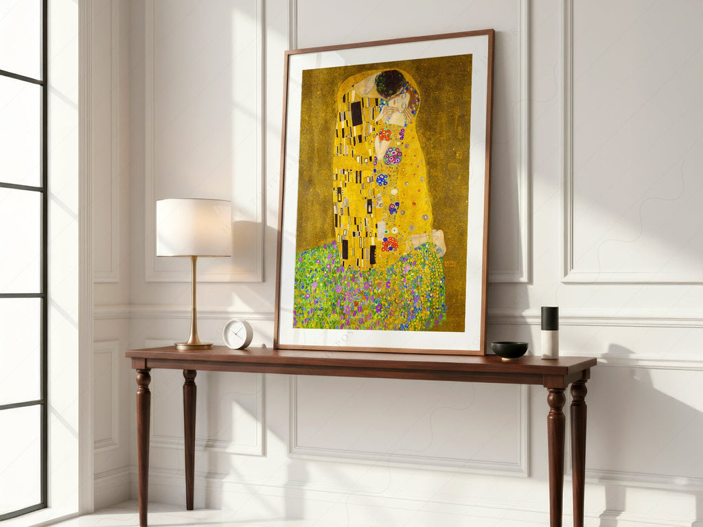 Gustav Klimt The Kiss Art Print – Golden Age Romantic Wall Decor