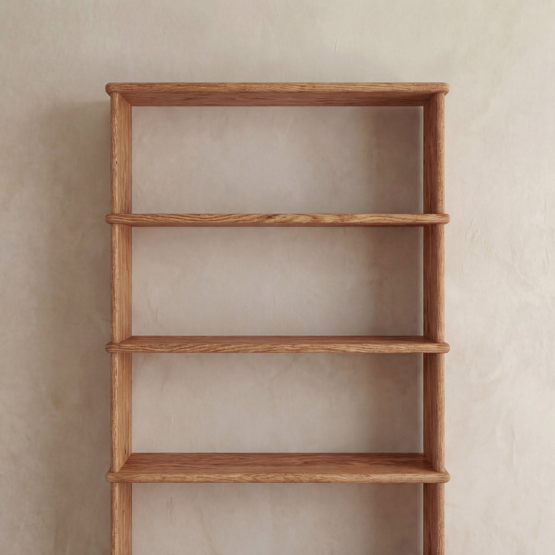 Bibliothèque à 5 étagères en chêne rouge