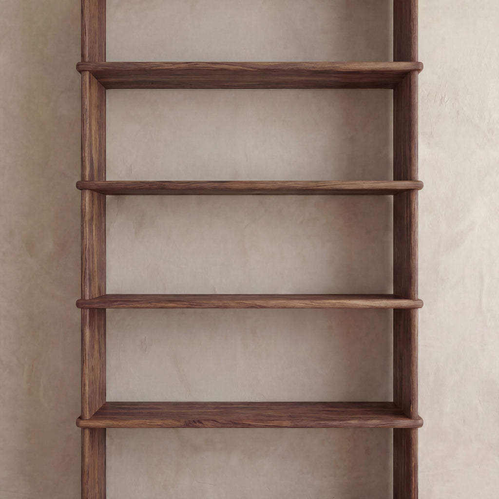 5 shelf bookcase in walnut