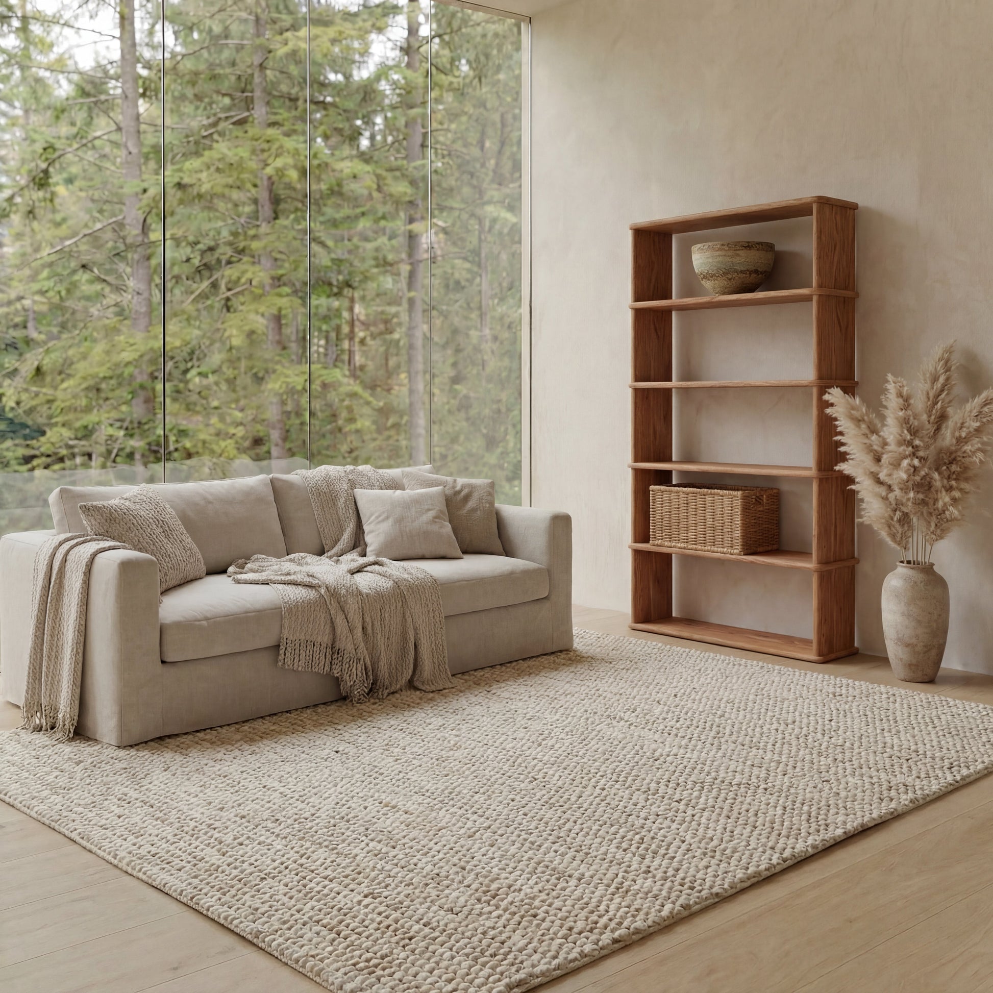 Bibliothèque à 5 étagères en chêne rouge