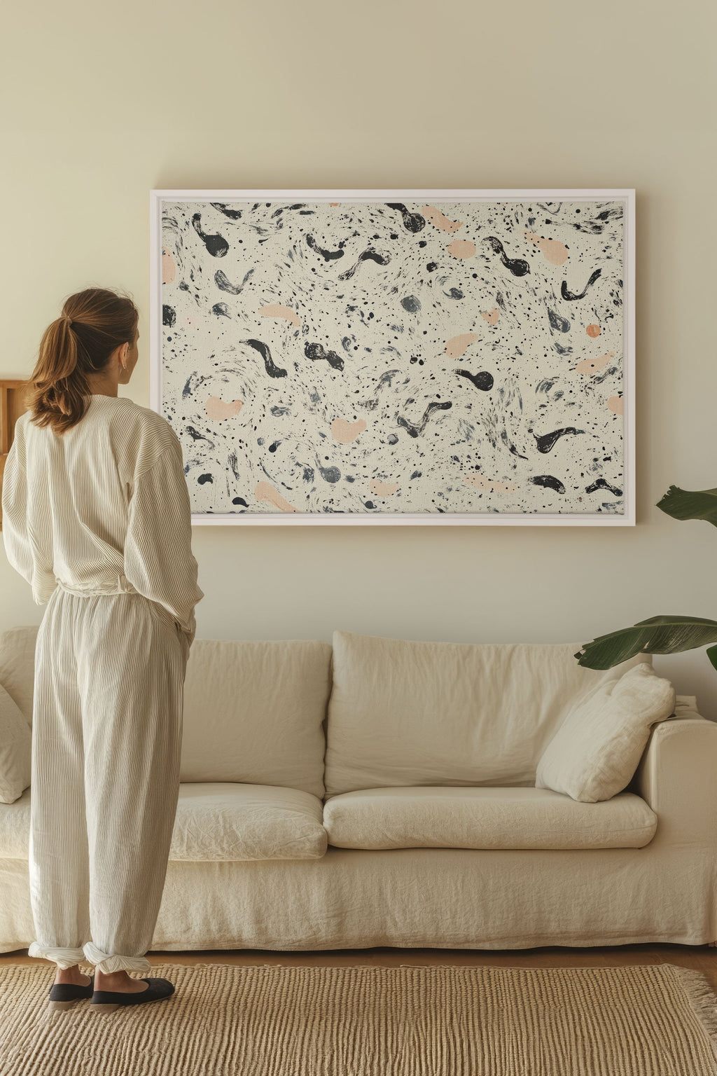ABSTRACT SPARKS, Stretched Canvas Artwork