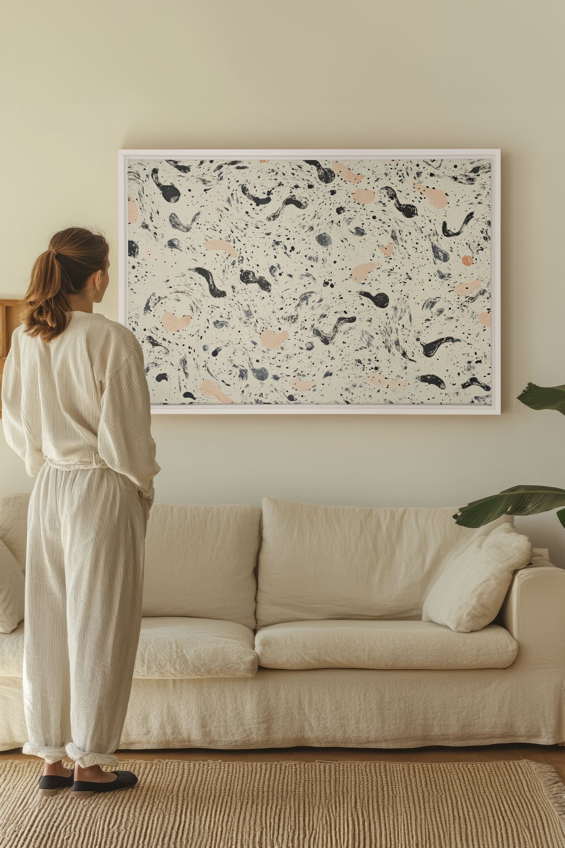 ABSTRACT SPARKS, Stretched Canvas Artwork