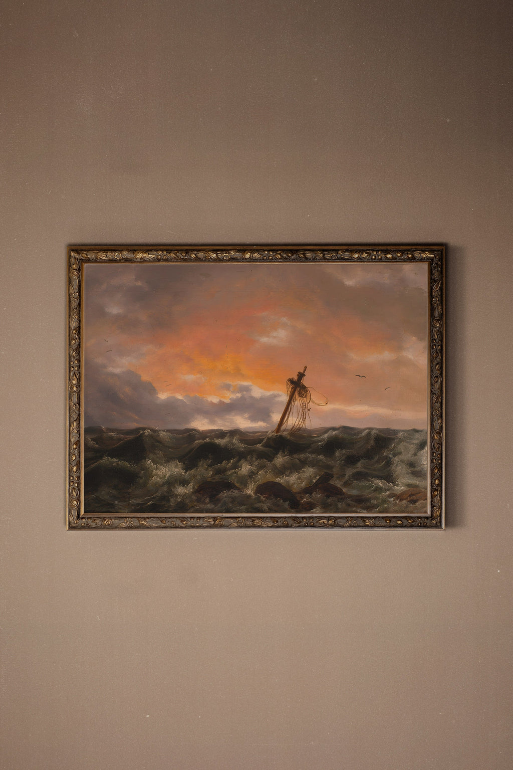 VINTAGE BRONZE FRAME, REMNANT OF THE WAVES
