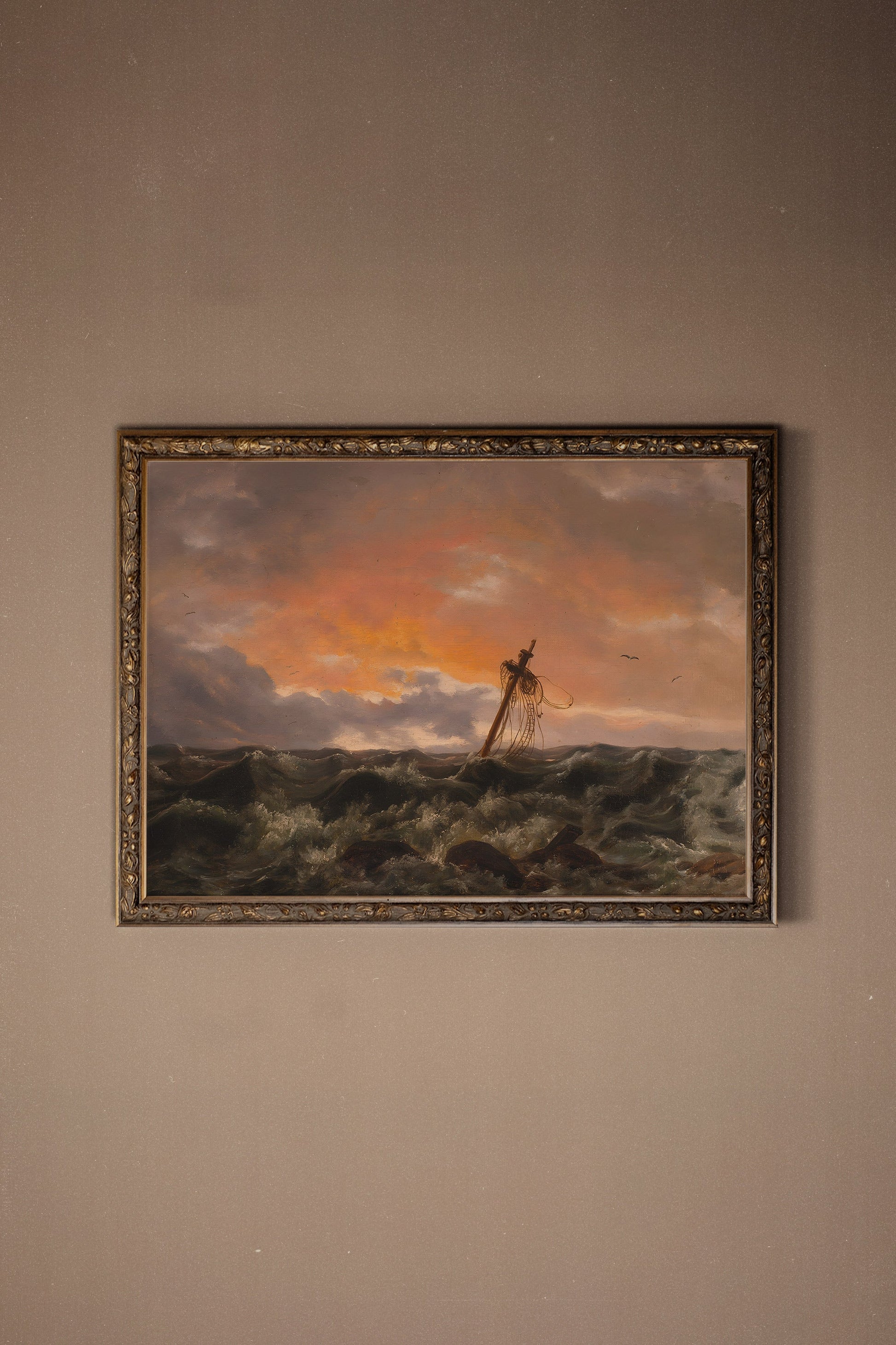 VINTAGE BRONZE FRAME, REMNANT OF THE WAVES