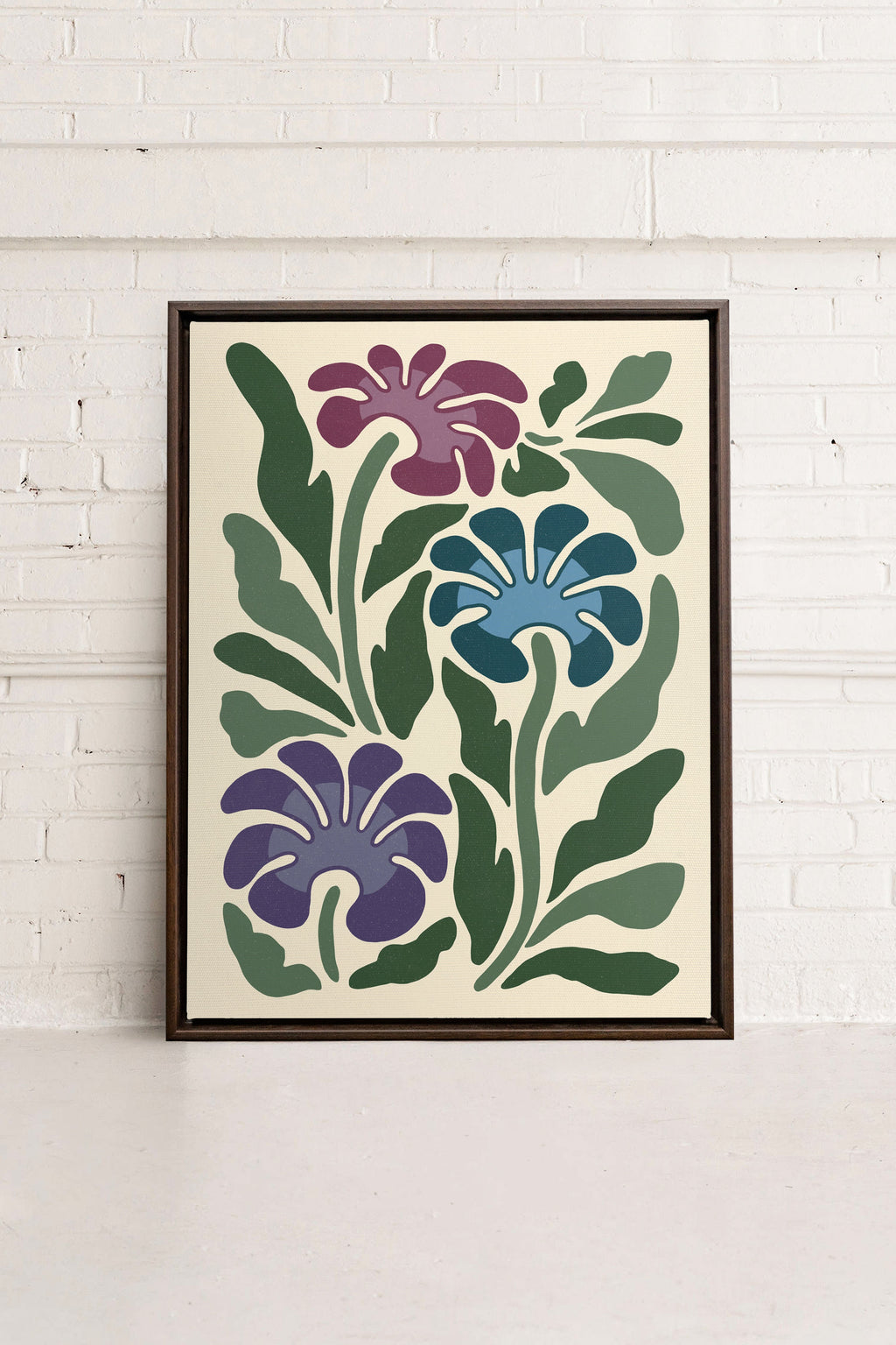 MYSTIC AZURE BLOOMS, Stretched Canvas Artwork