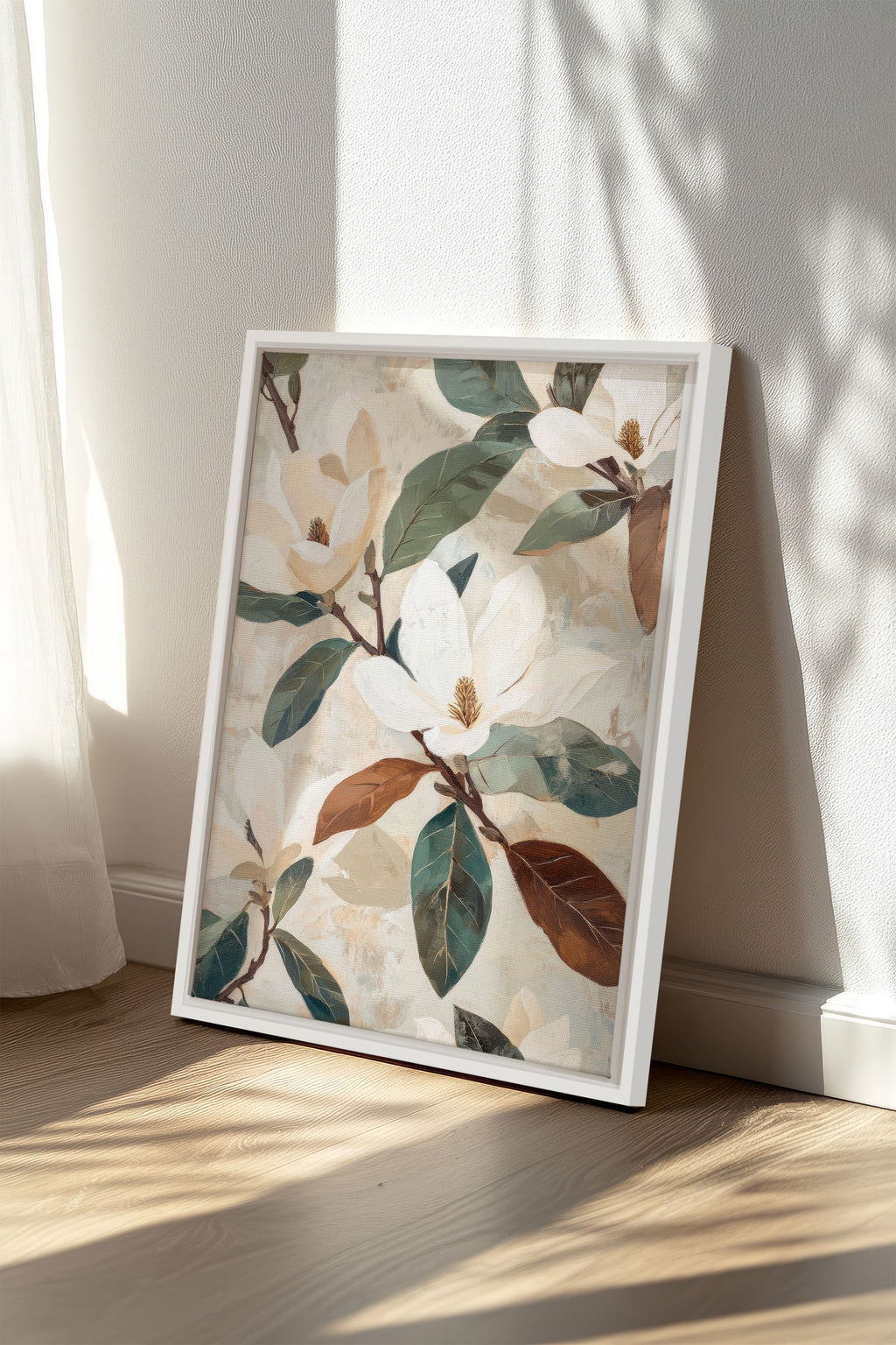 MAGNOLIA BLOOMS, Stretched Canvas Artwork