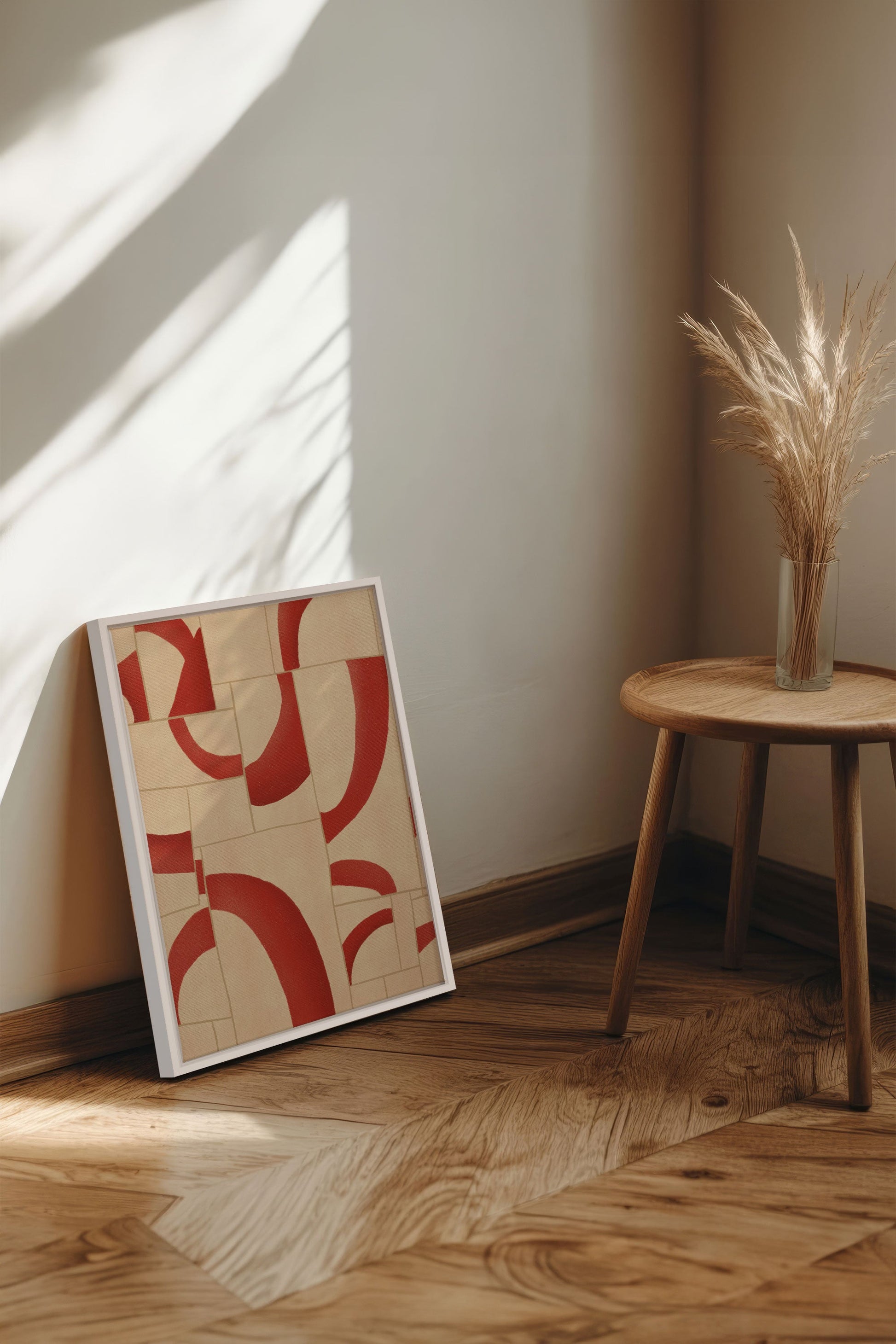 RED MOSAIC, Stretched Canvas Artwork