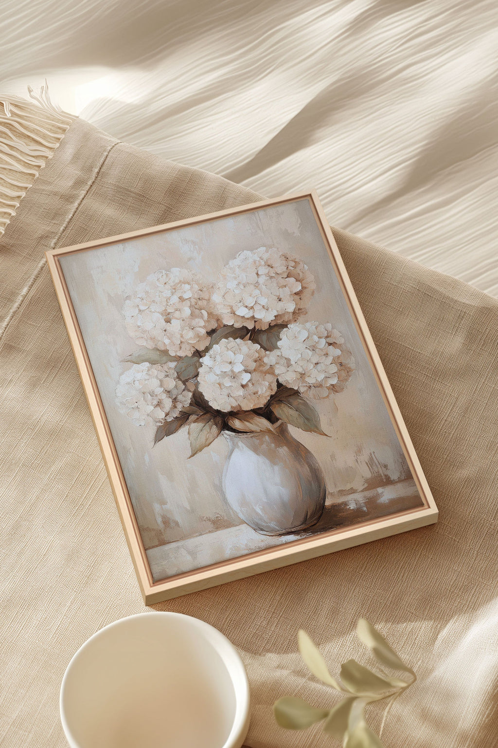 IVORY BLOOMS, Stretched Canvas Artwork
