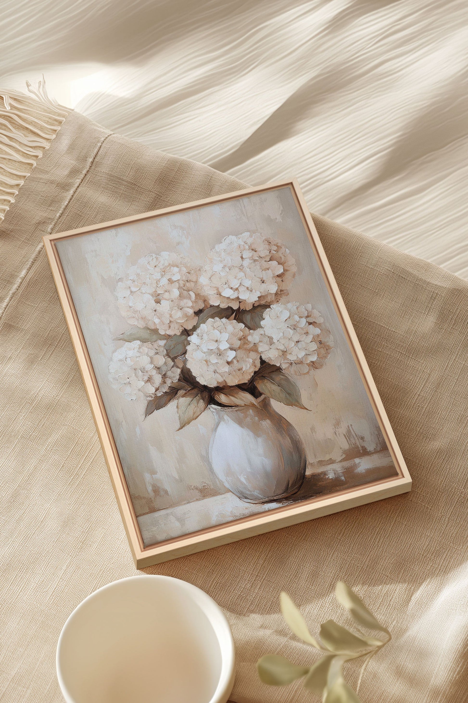IVORY BLOOMS, Stretched Canvas Artwork
