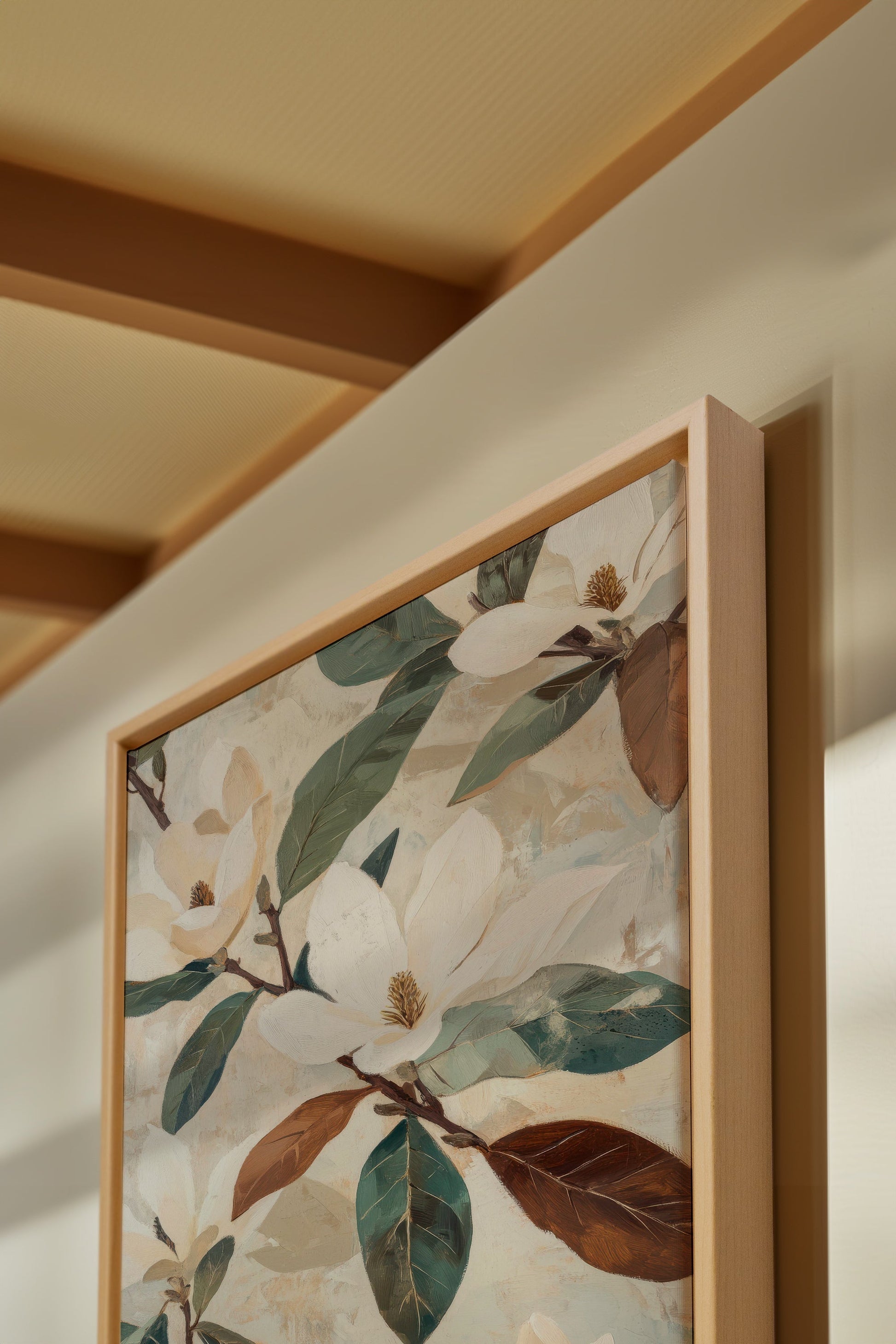 MAGNOLIA BLOOMS, Stretched Canvas Artwork