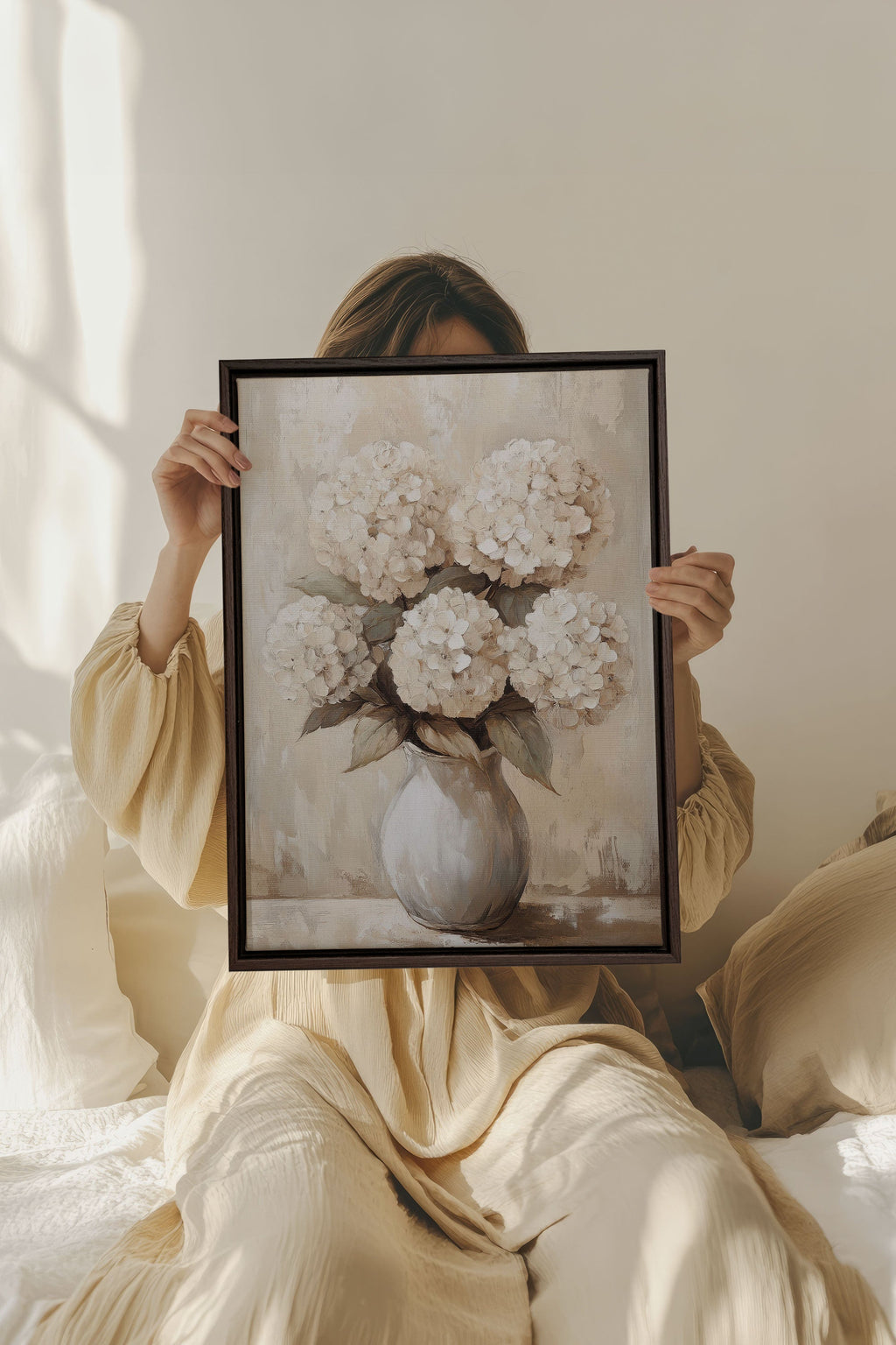 IVORY BLOOMS, Stretched Canvas Artwork