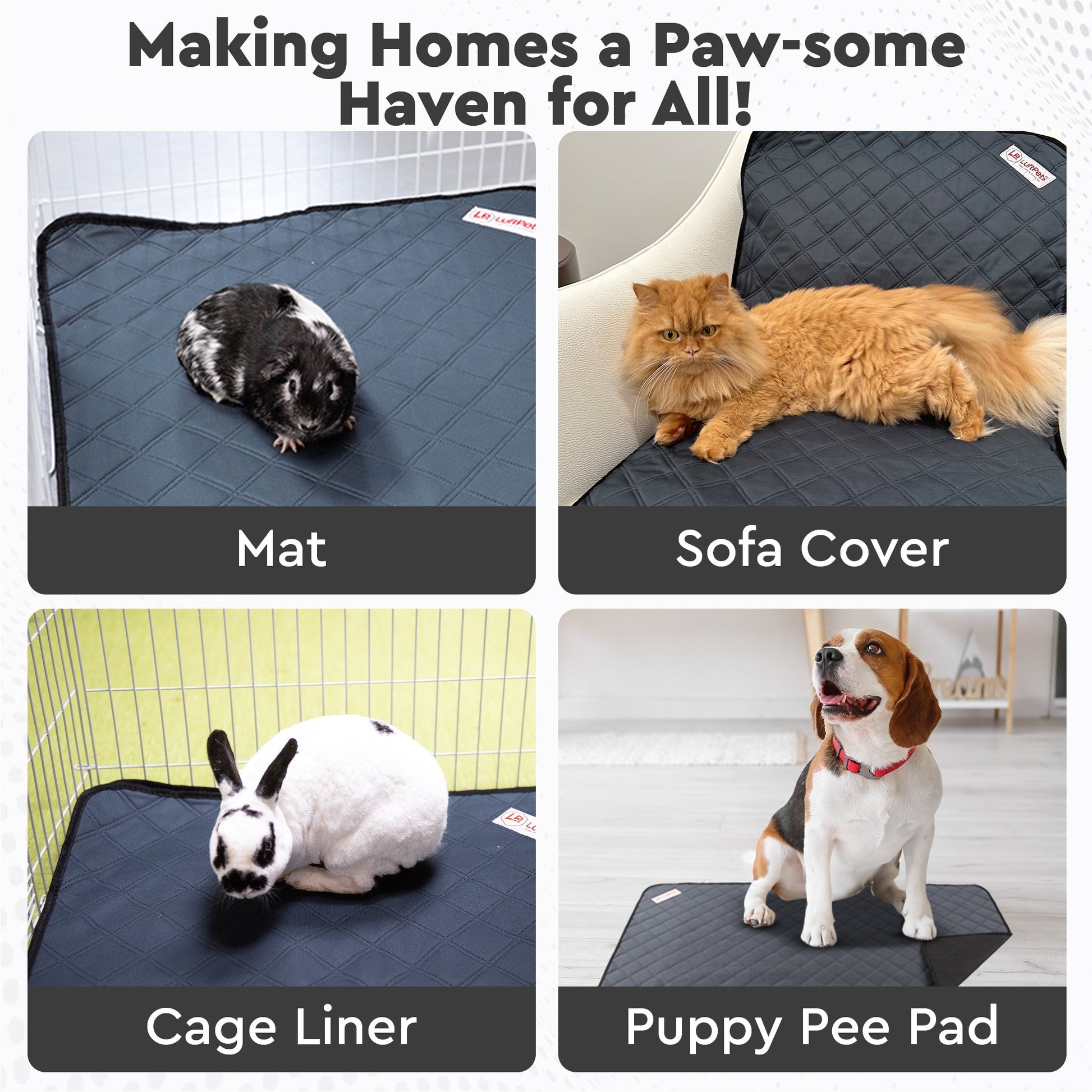 Revêtements de cage LuftPets Original pour lapins et cochons d'Inde, pour cages MidWest