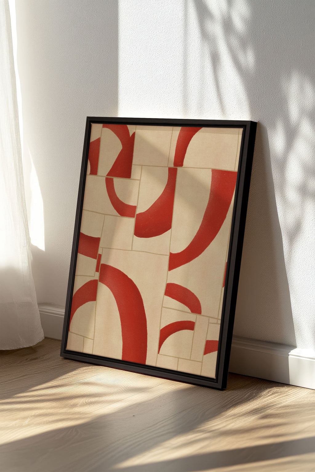 RED MOSAIC, Stretched Canvas Artwork