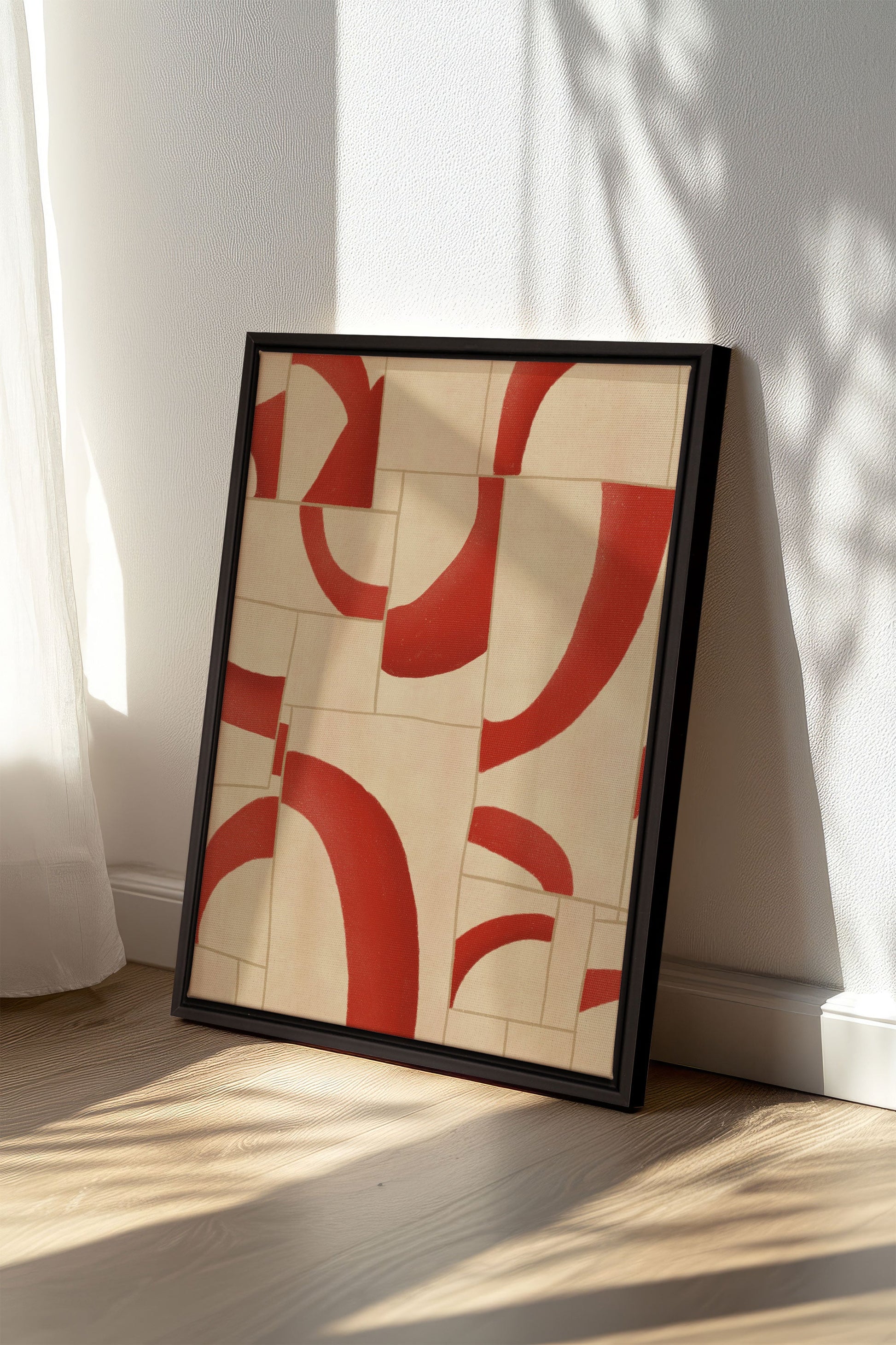 RED MOSAIC, Stretched Canvas Artwork