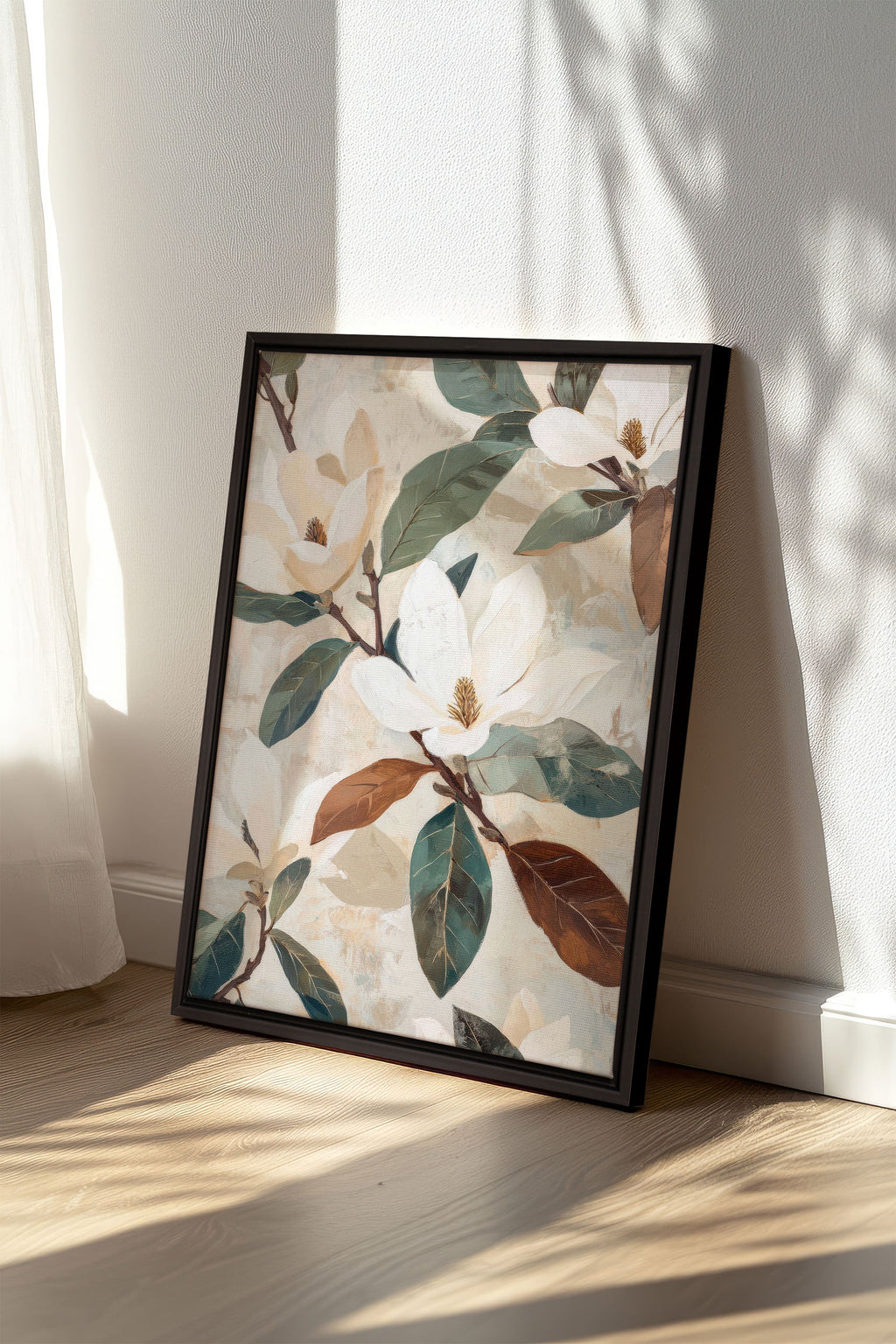 MAGNOLIA BLOOMS, Stretched Canvas Artwork