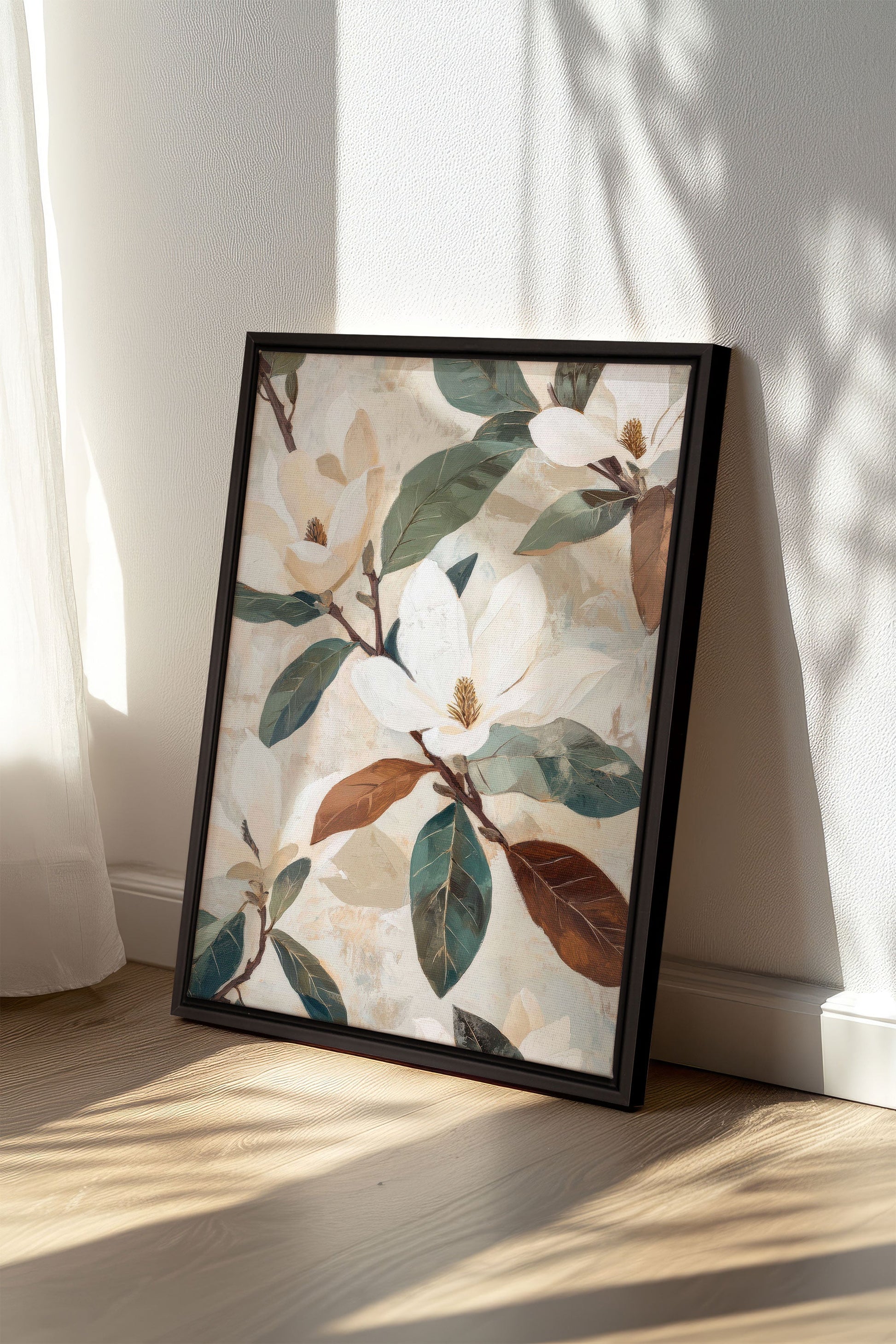 MAGNOLIA BLOOMS, Stretched Canvas Artwork