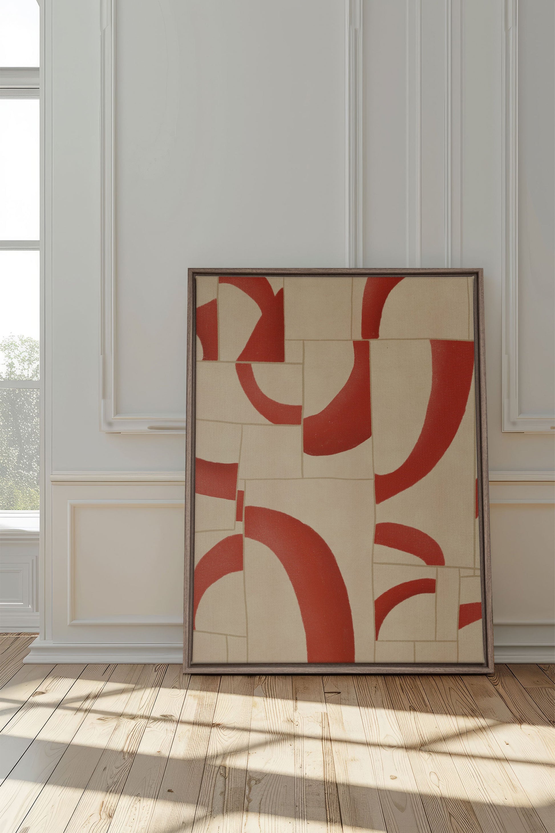 RED MOSAIC, Stretched Canvas Artwork