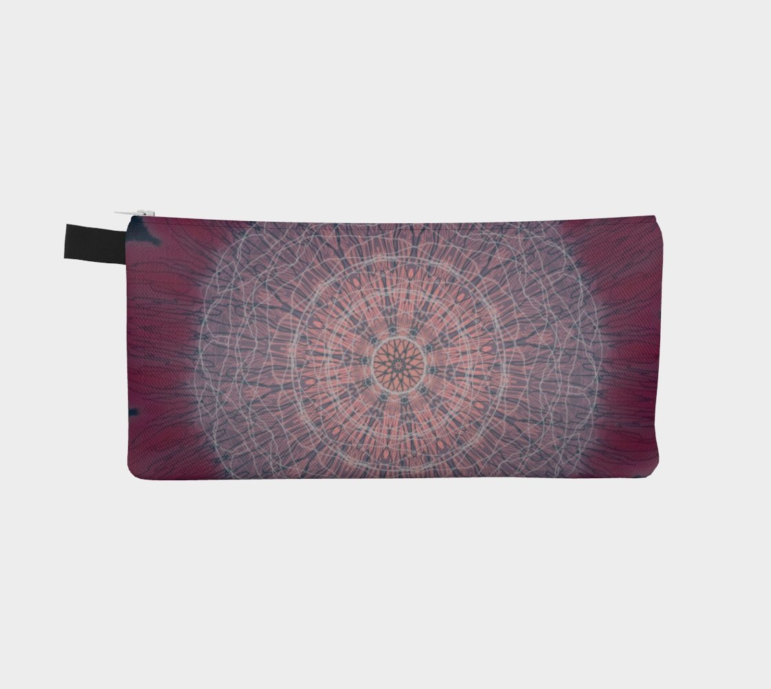 Zippered Cotton Canvas Pencil Case | Floral Mandala