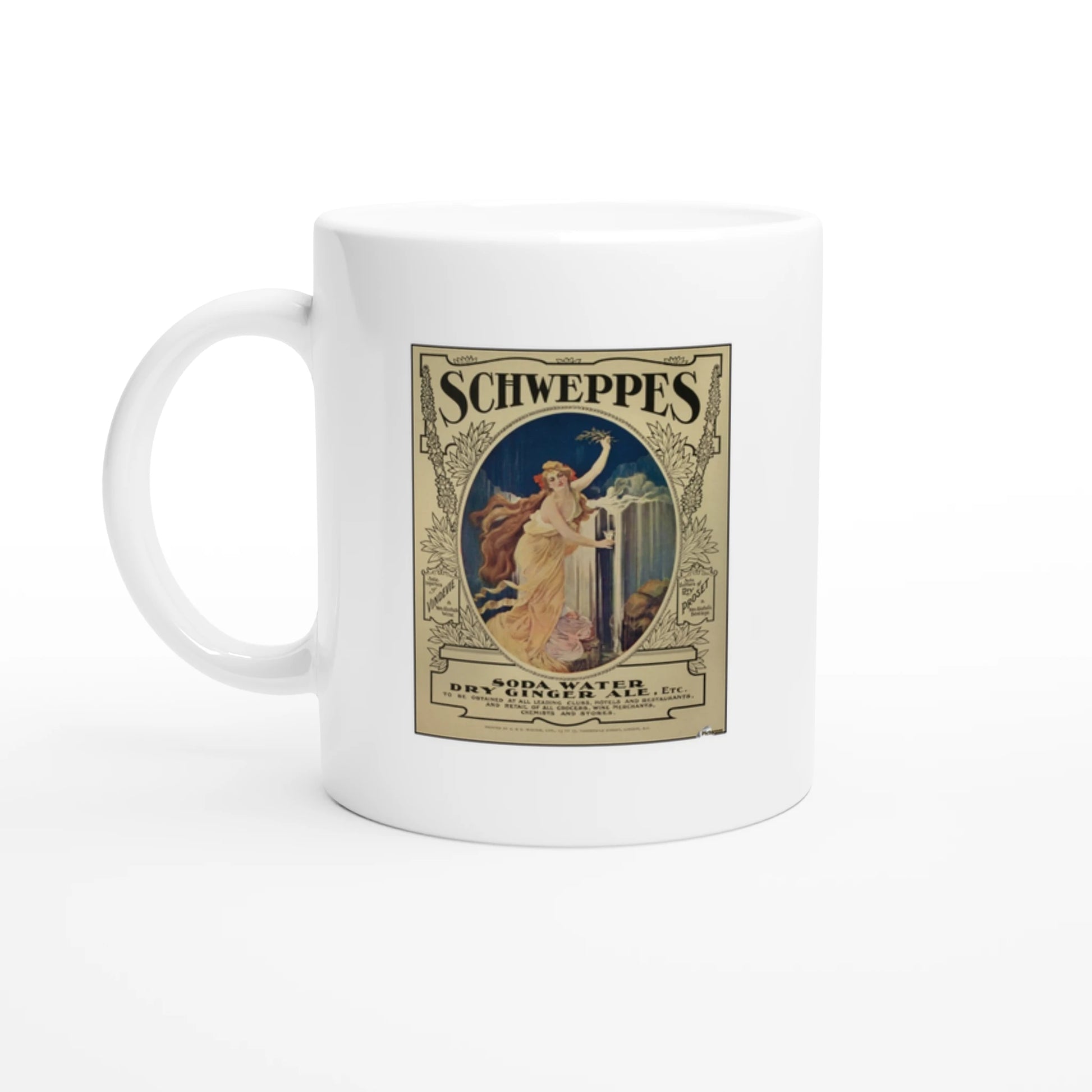 Tasse à affiche d'eau gazeuse