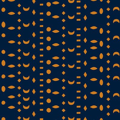 Moonglow; Phases - Indigo, 37" x WOF