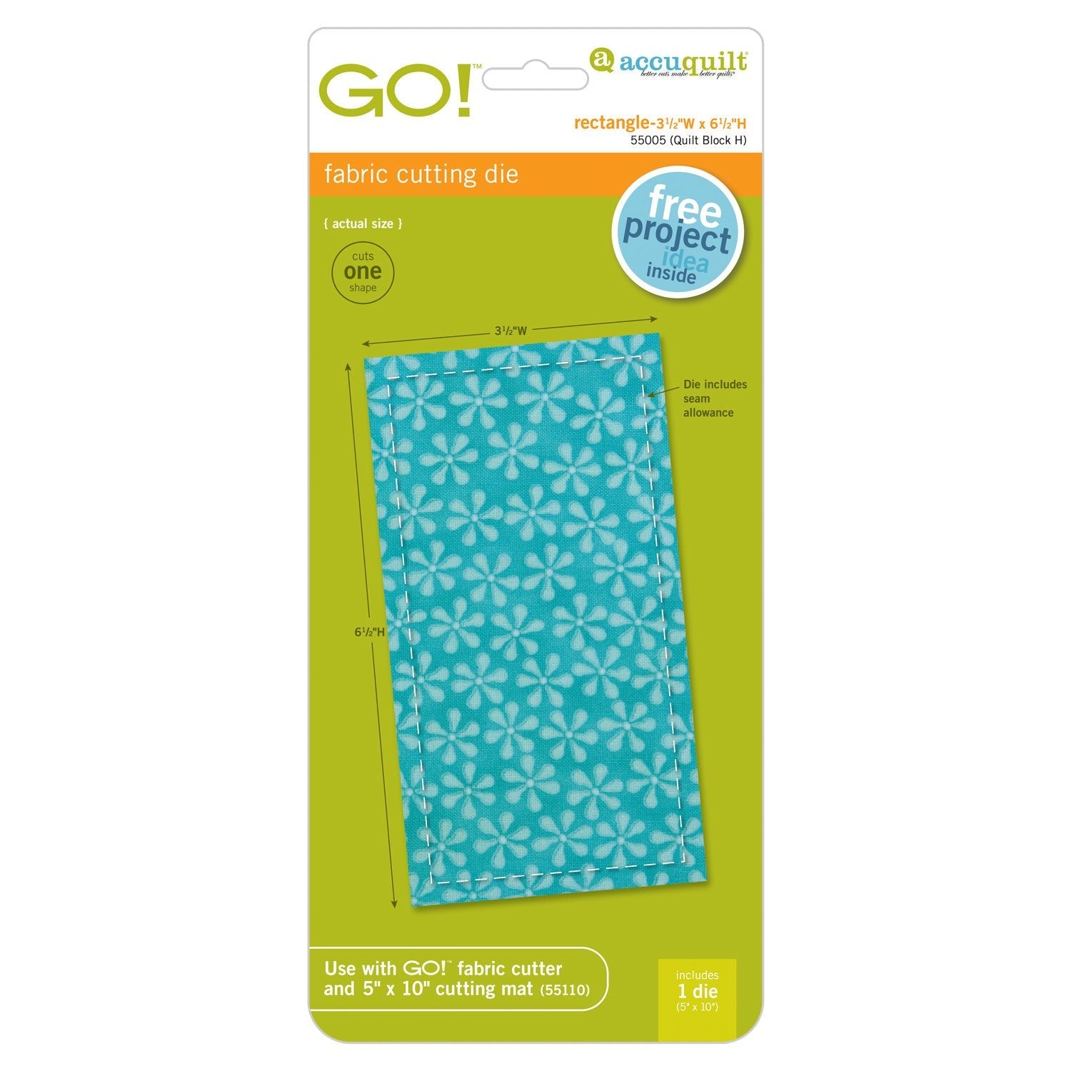 GO! Rectangle - 3 1/2 po x 6 1/2 po (3 po x 6 po fini)