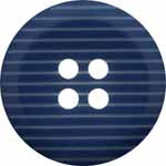 Elan ; Bouton 4 trous, bleu marine, blanc, 14 mm