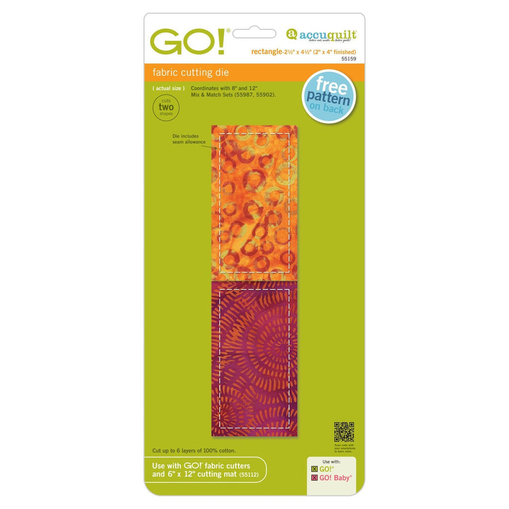 GO! Rectangle-2 1/2" x 4 1/2" (2" x 4" Finished)