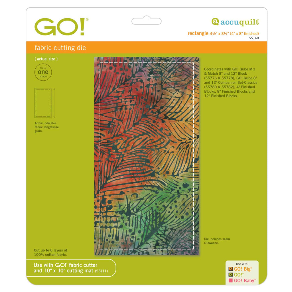 GO! Rectangle-4 1/2" x 8 1/2" (4" x 8" Finished)