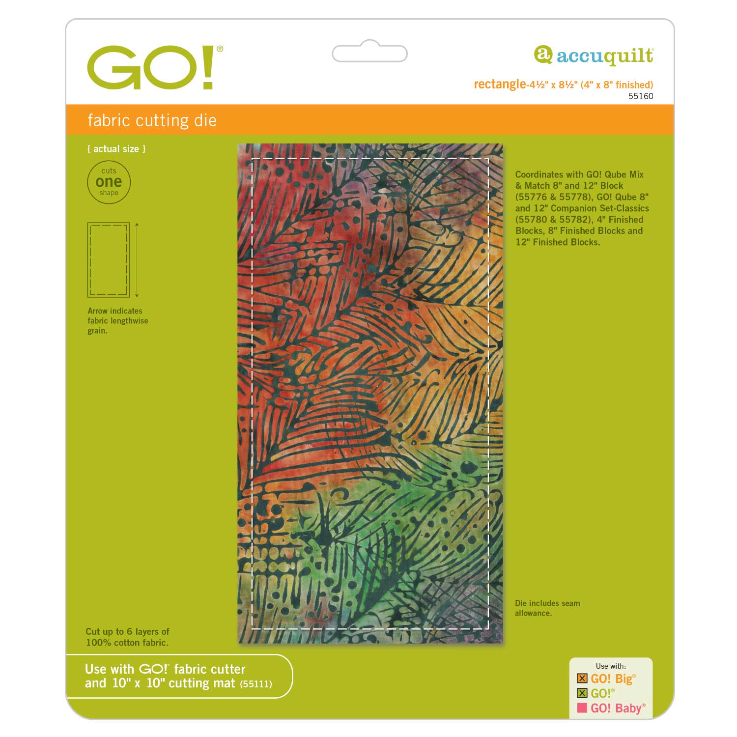 GO! Rectangle-4 1/2" x 8 1/2" (4" x 8" Finished)