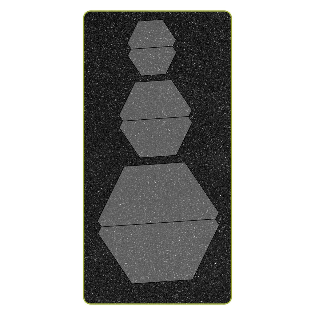 GO! Half Hexagon-1", 1 1/2", 2 1/2" Sides (3/4", 1 1/4", 2 1/4" Finished)