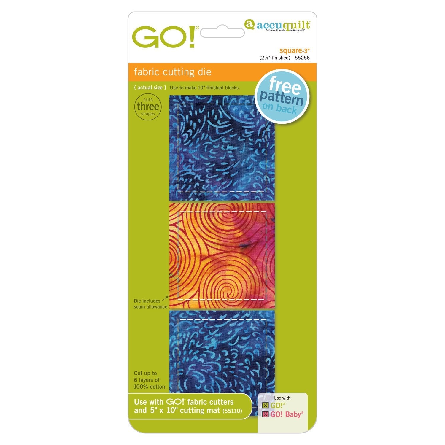 GO! Carré - 3" (2 1/2" fini)