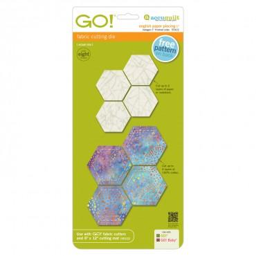GO ! Hexagone à patchwork anglais - Côtés finis de 1 pouce