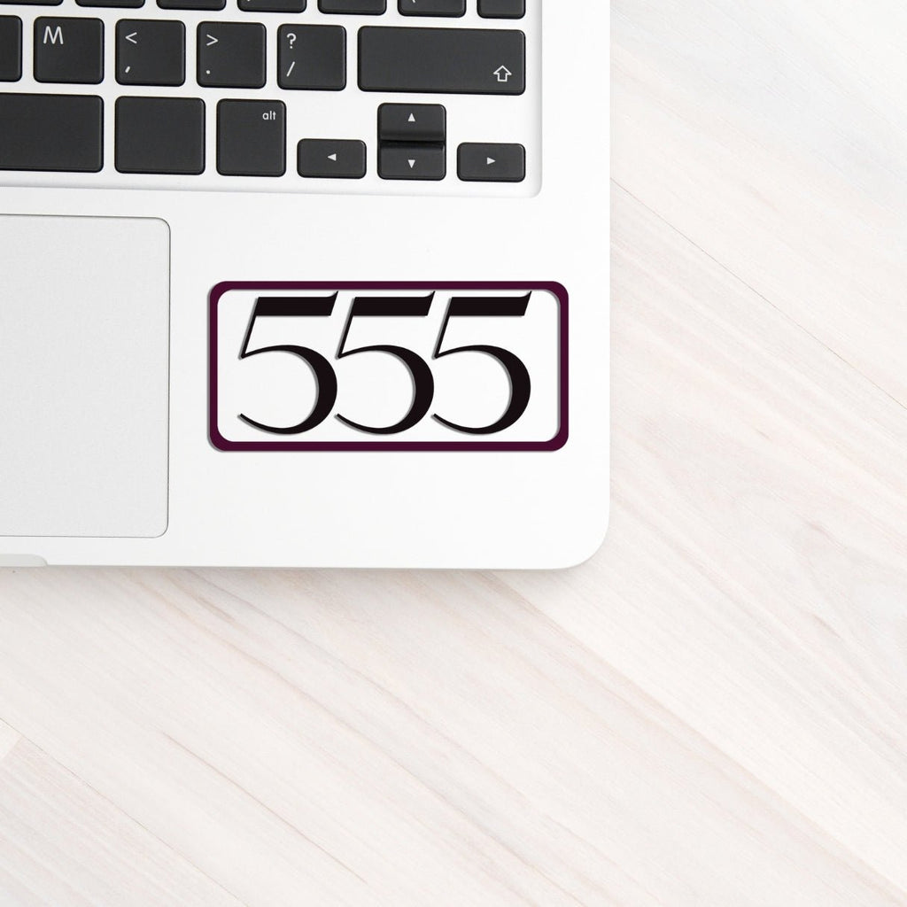 555 Angel Number Change and Transformation Sticker