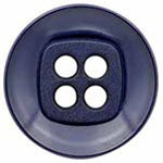 Elan ; Bouton 4 trous, bleu marine, 34 mm