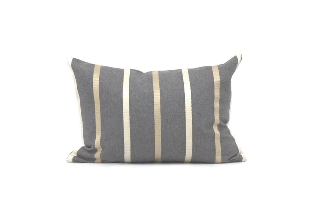 Housse de coussin à rayures mica