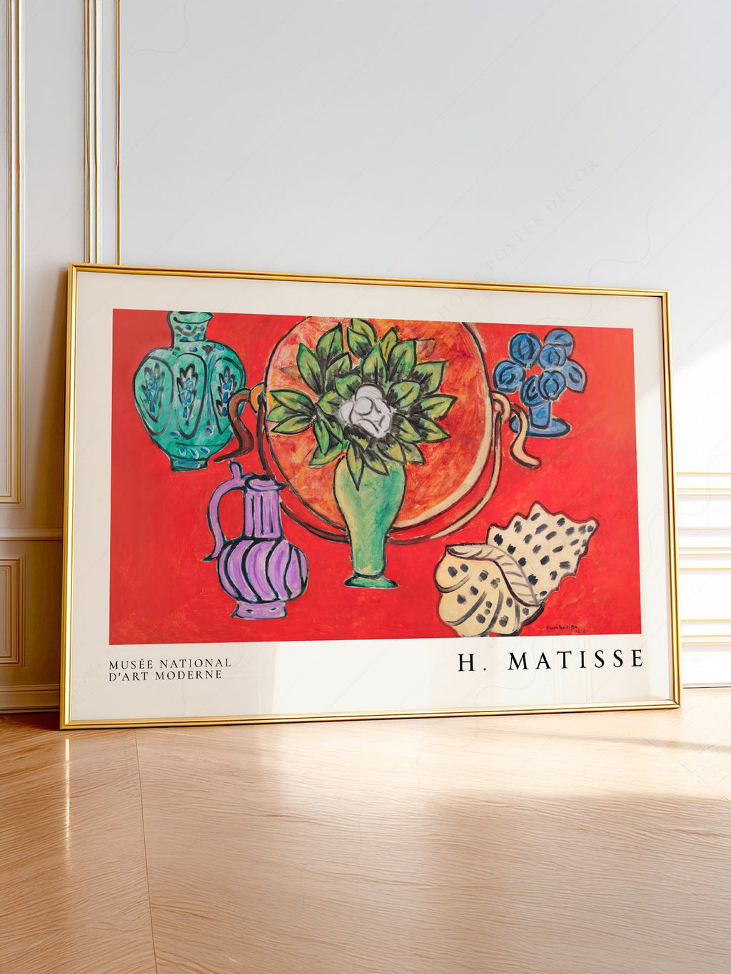 Henri Matisse Still Life with Magnolia Art Print – Vibrant Red Wall Decor