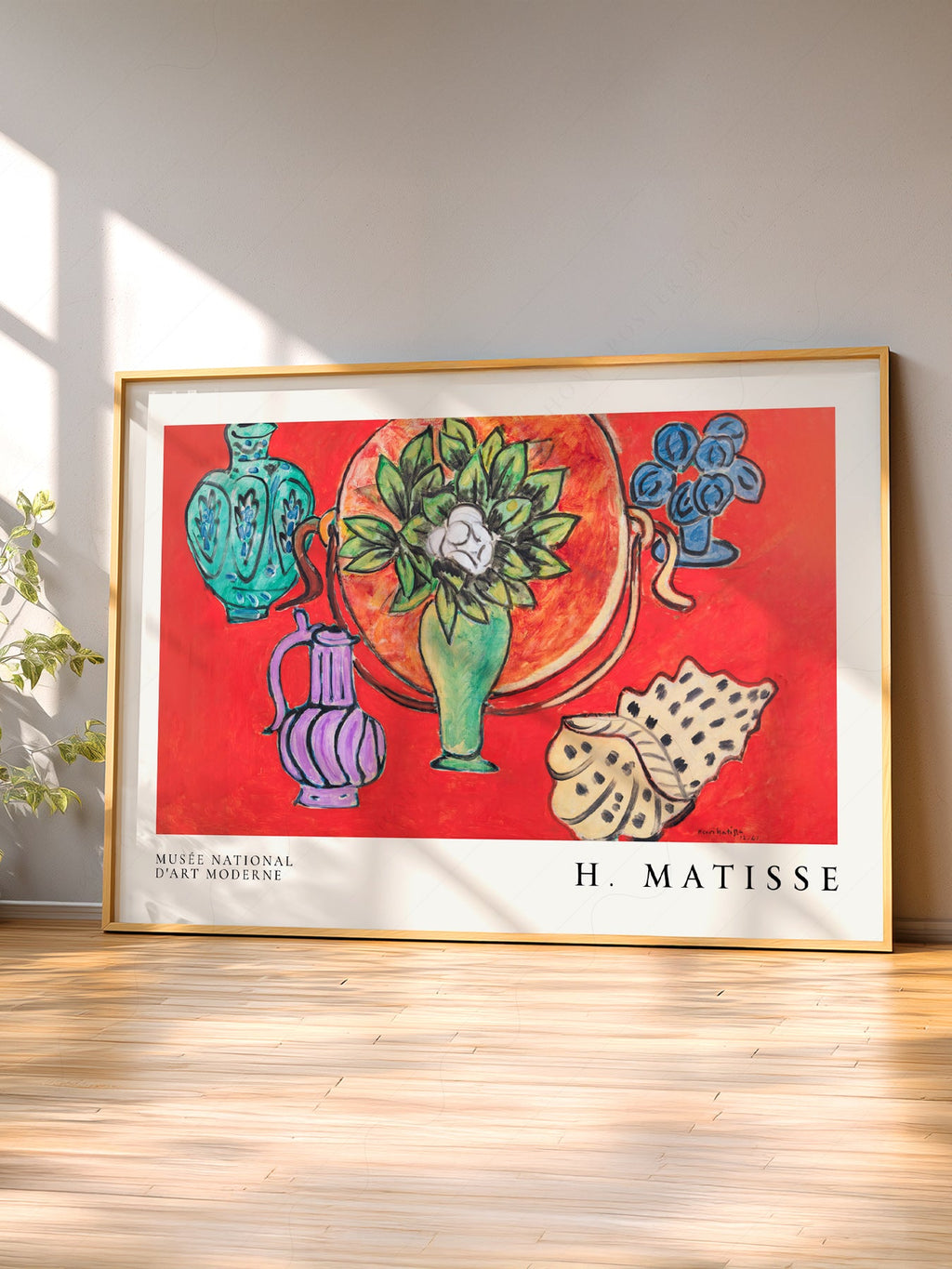 Henri Matisse Still Life with Magnolia Art Print – Vibrant Red Wall Decor