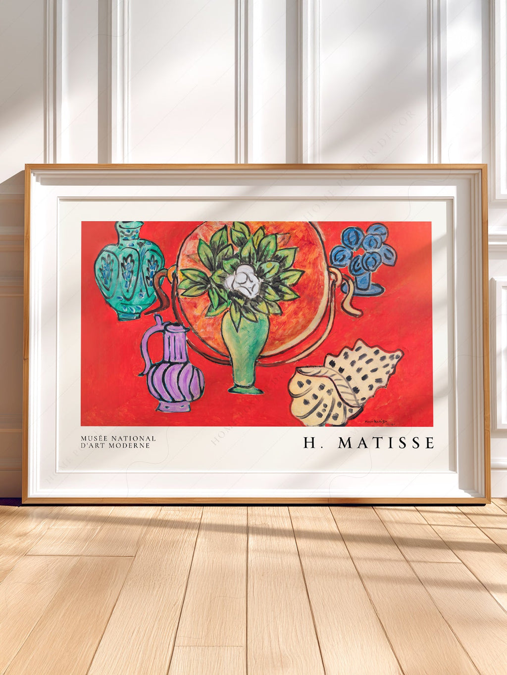 Henri Matisse Still Life with Magnolia Art Print – Vibrant Red Wall Decor