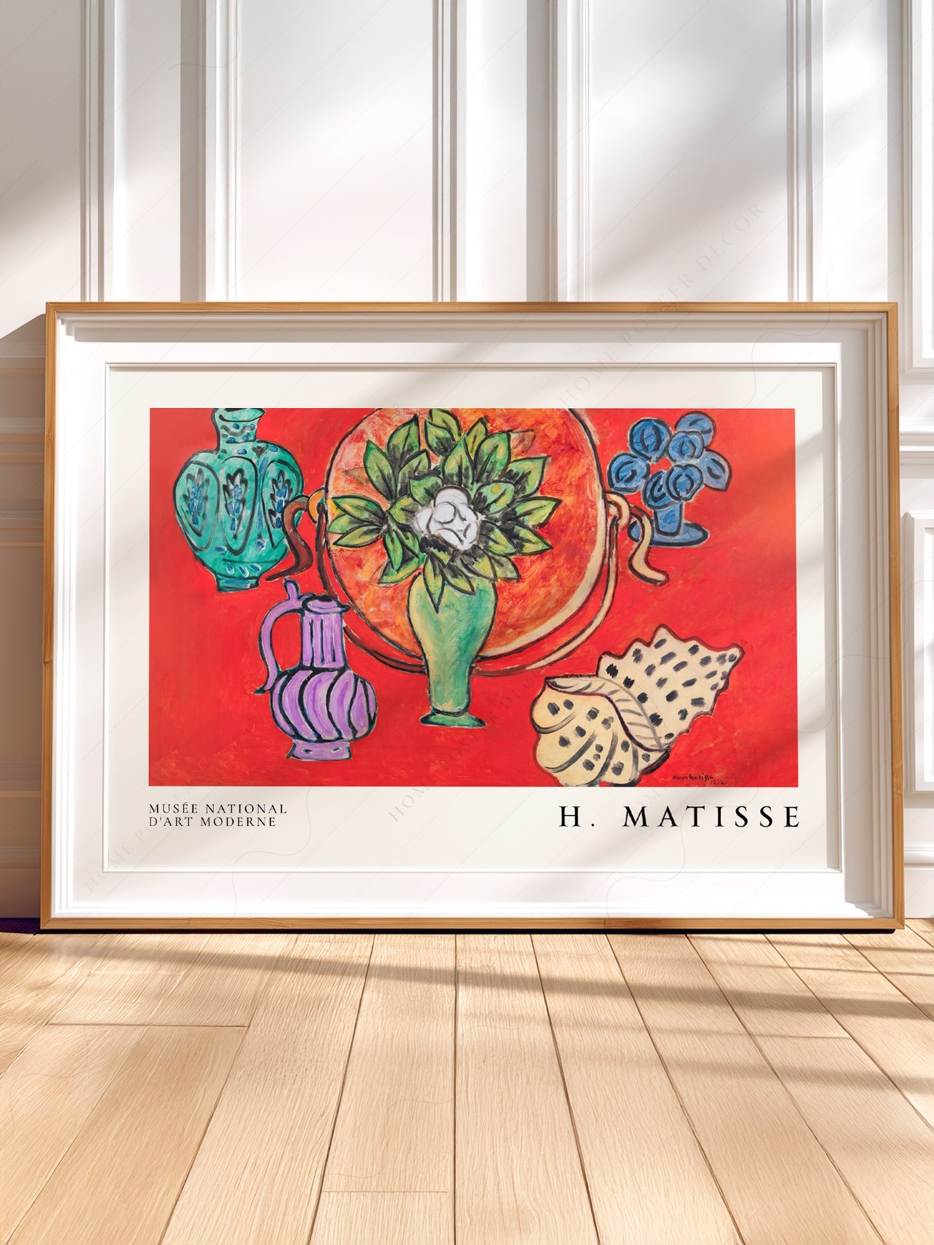 Henri Matisse Still Life with Magnolia Art Print – Vibrant Red Wall Decor